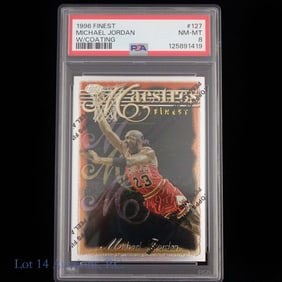 1996 Finest With Coating Michael Jordan (PSA8)