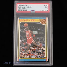 1988 Fleer All - Star Michael Jordan (PSA7)
