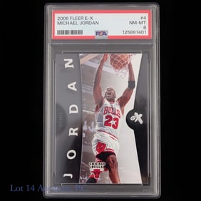 2006 Fleer E-X Michael Jordan (PSA8)