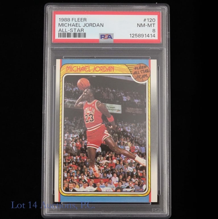 1988 Fleer All - Star Michael Jordan (PSA8) (1 of 4)