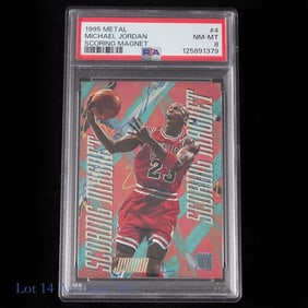 1995 Metal Scoring Magnet Michael Jordan (PSA8)