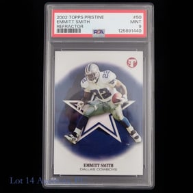 2002 Topps Pristine Refractor Emmitt Smith # 250/349 (PSA 9)
