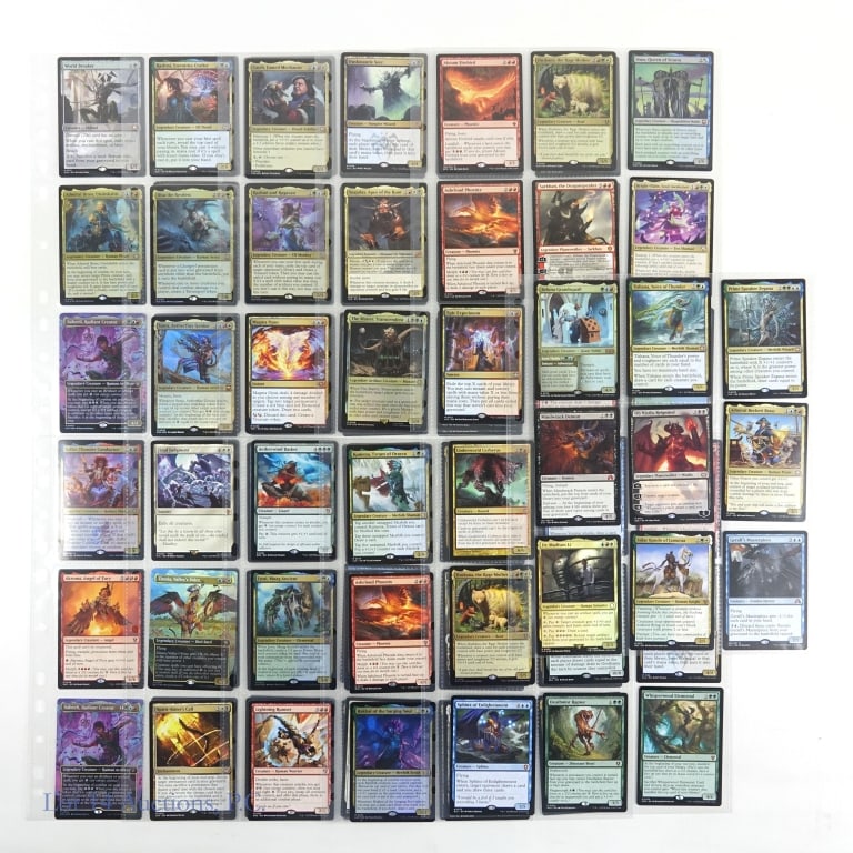 Magic The Gathering Cards, All Mythic (99 Total): Magic The Gathering Cards, All Mythic (99 Total) Features (11) pages of cards that are exclusively mythic. The cards seem to be predominantly from 2014-2025. Please see images for details regarding co