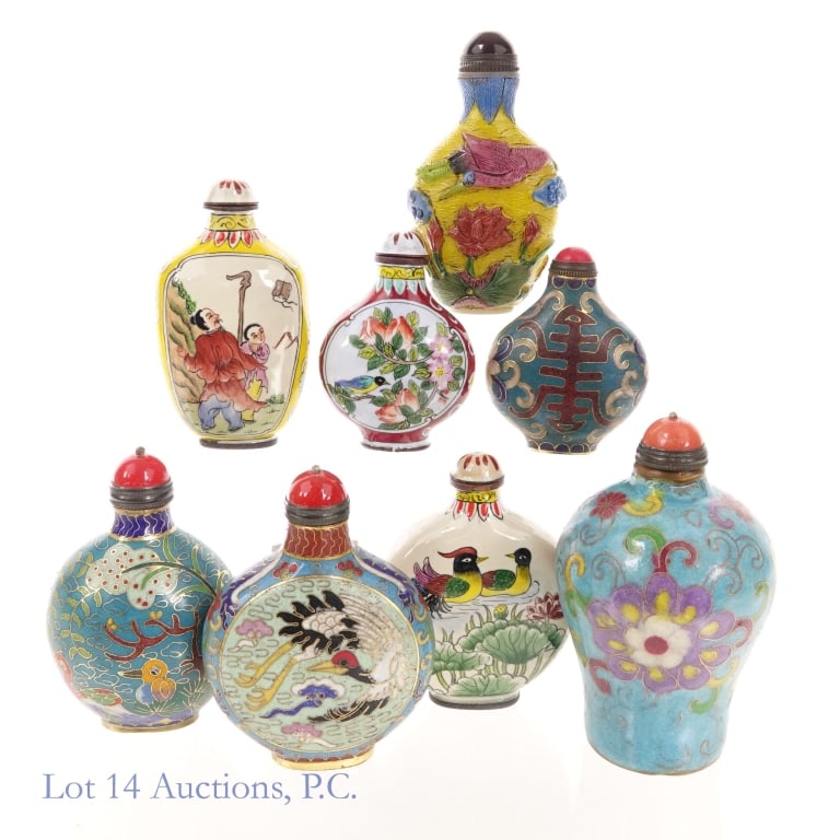Antique Enamel/Cloisonne Snuff Bottles (1 of 10)