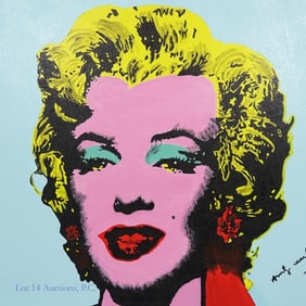 Warhol Style Acrylic Marilyn Monroe Painting