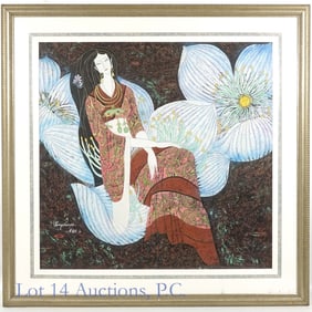 Huang Guanyu Mixed Media Serigraph