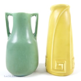Two Small Rookwood Vases, Matte Glaze