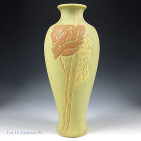 Weller Etched Matte Floral Vase