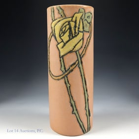 Weller Etched Matte Floral Vase