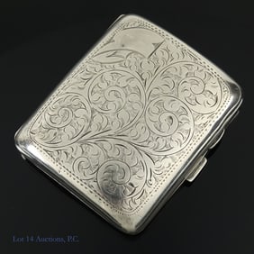 Sterling Silver Cigarette Case - 1924 England