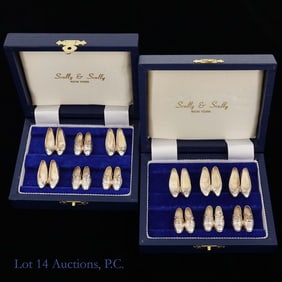 Sterling Shoe Shaped Place Card Holders (12)