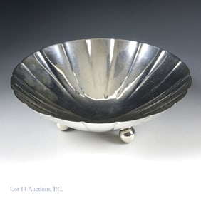 Tiffany MCM Sterling Silver Fluted Bowl