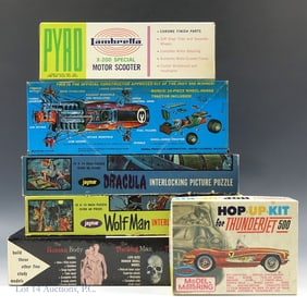 Vintage 1960s Car Model Kits, Puzzles, Eye Kit (6)