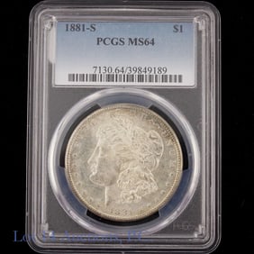 1881-S USA Silver Morgan Dollar (PCGS MS64)