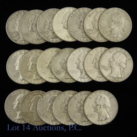1964 USA 90%-Silver Washington 25c (20)