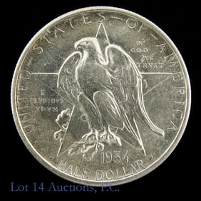 1934 USA 90%-Silver Texas Comm 50c (CH BU)