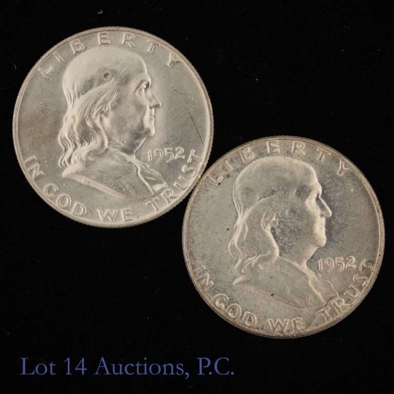1952 P,D USA Silver Franklin 50c (CH BU), 2 (1 of 2)