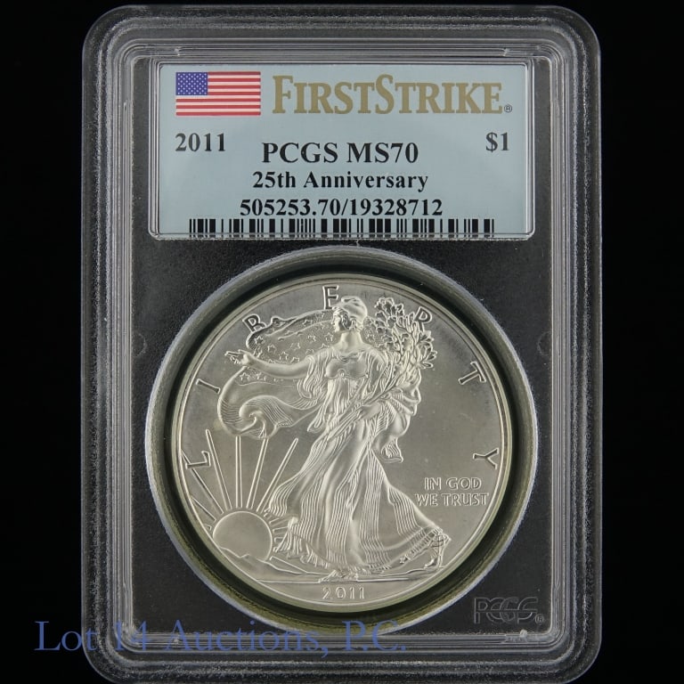 2011 American Silver Eagle $1 (PCGS MS70) (1 of 2)
