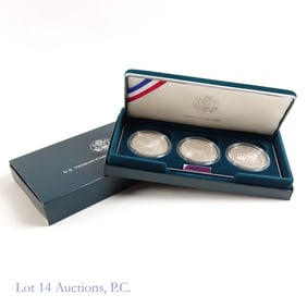 1994 USA Military 3-Coin Silver $1 Com. Set