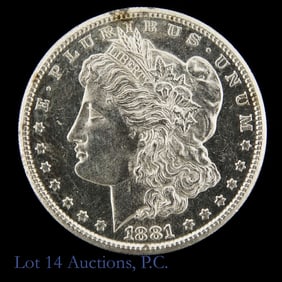 1881-S USA Silver Morgan Dollar (Cameo P/L)