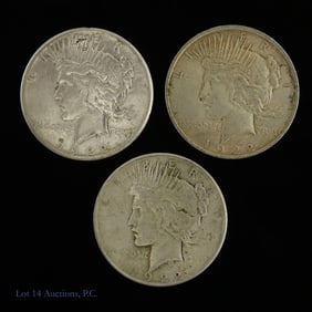 1922 D & S 90%-Silver Peace Dollars, 3