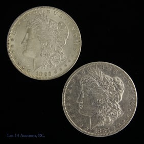 1882-O & (P) USA Morgan 90% Silver Dollars, 2