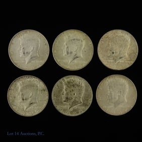 1965 - 1970 USA 40%-Silver Kennedy 50c (6)