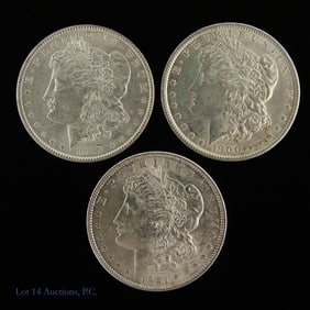 1889, 1900, 21 (P) USA 90% Silver Morgan Dollars 3