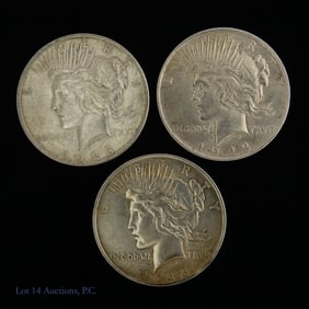 1923 (P) 90%-Silver Peace Dollars, 3