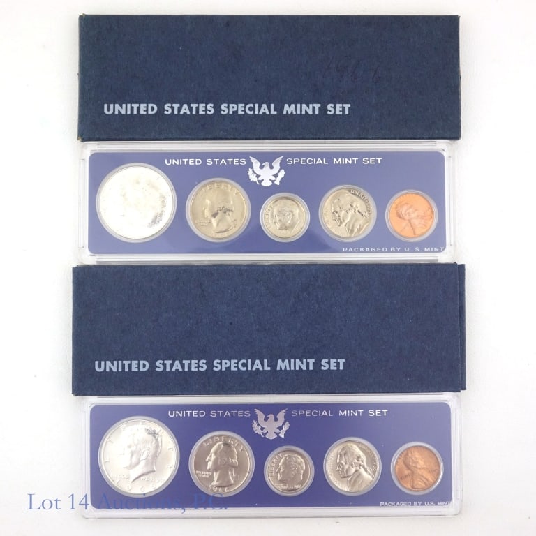 1966 (S) USA Silver 5-Coin Special Mint Sets, 2 (1 of 2)