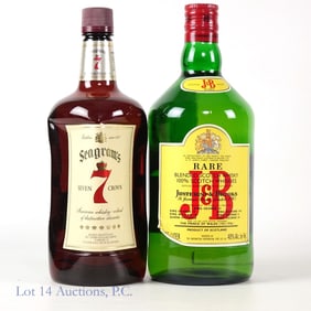 J&B Scotch + Seagram's 7 Whiskey (1.75 L Bottles)