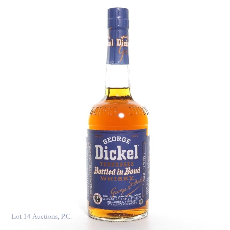 George Dickel BIB 11 Year Tennessee Whisky (2019): George Dickel Bottled In Bond Tennessee Whisky, aged 11 years, distilling season - fall 2008, 100 proof, 750 ml.