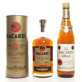 Vtg Bacardi Anejo 6 Yr & Bacardi Gran Reserva 8 Yr