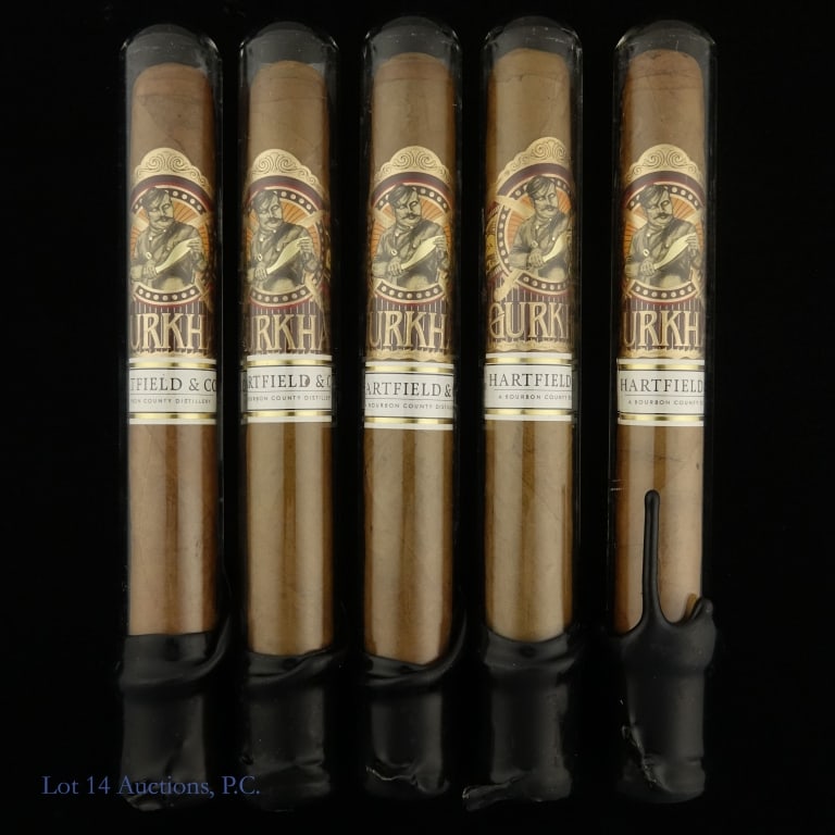 Gurkha Bourbon Tubo Cigar (5 Pack): Gurkha Bourbon Tubo Cigar 6.5" x 52 ring. 5 pieces. Individually sealed.