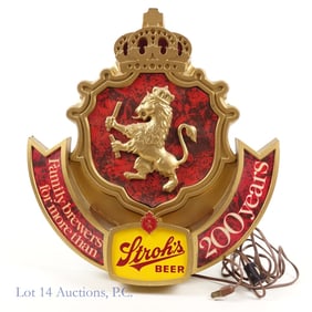 Vintage Stroh's Beer Light Up Wall Sign