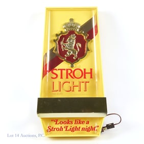 Stroh Light Light Up Wall Sign New Working