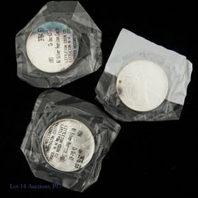 1993, 1994 & 1995 American 99.9% Silver Eagles, 3