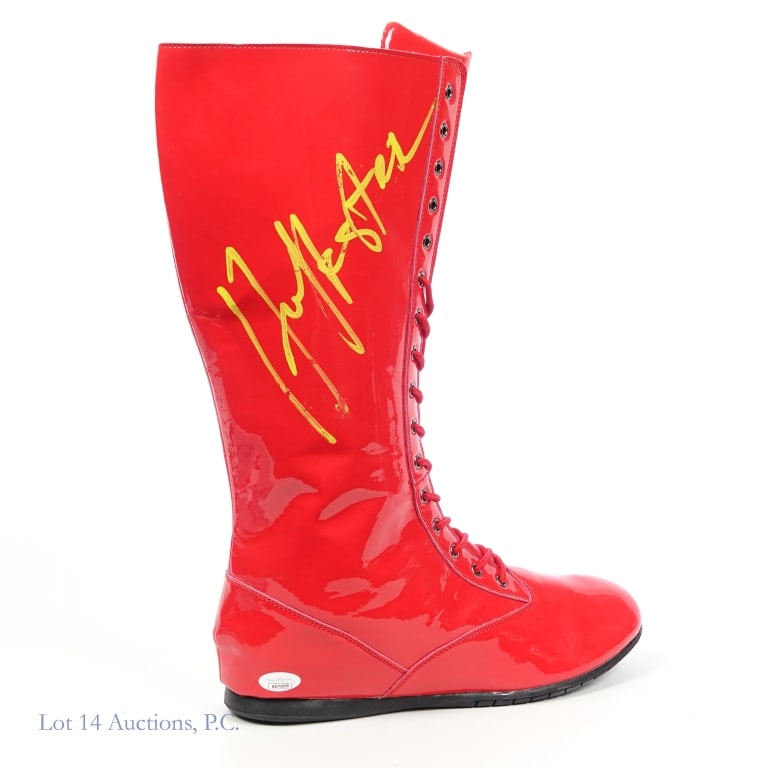 Hulk Hogan "Hulkster" Signed Wrestling Boot, JSA: WWE / WCW Wrestling Hulk Hogan "Hulkster" Signed Red Wrestling Boot, JSA - WA745050 (Sticker only).