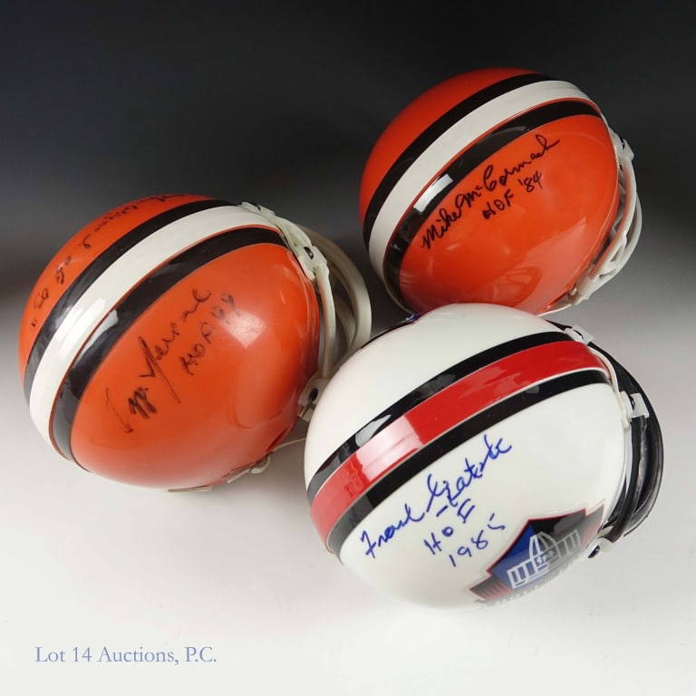 Newsome, Gatski & Mccormack Hof Mini Helmets Auction
