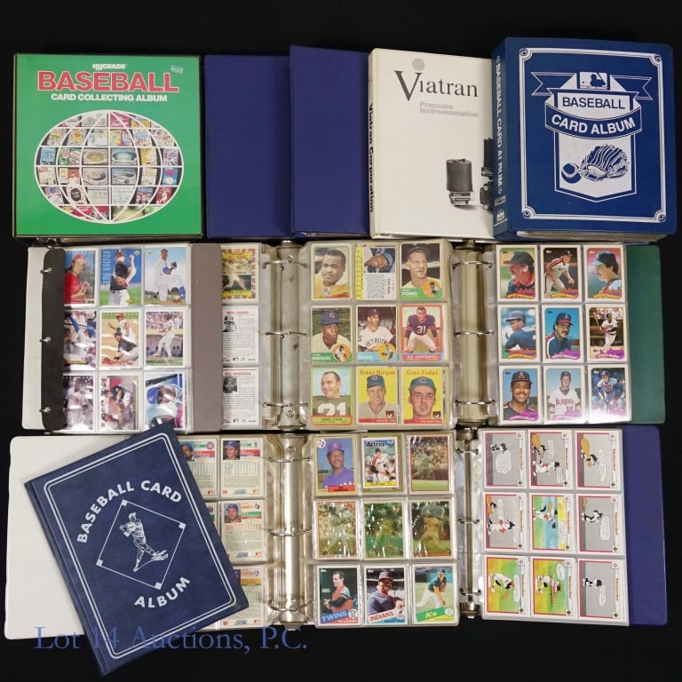Baseball Cards 1980's/1990's (52 Pounds): A large collection of baseball cards spanning the mid 1980's through the early to mid 1990's. All of the cards are housed in 9 page card holders which are contained in 12 different binders. The binder
