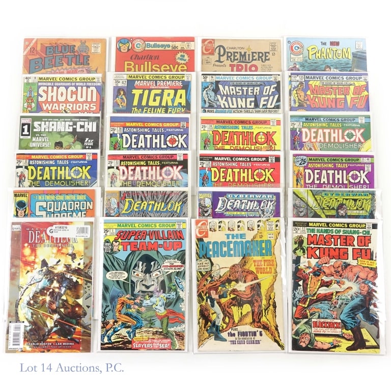 Astonishing Tales, Shang Chi, Key Comics (+20): Astonishing Tales, Shang Chi, 12 c., Key Comics (+20). Collection of over 20 comic books from Marvel and Charlton including Key Issues. Some Key Issues include: Master of Kung Fu #17 - Title changes t