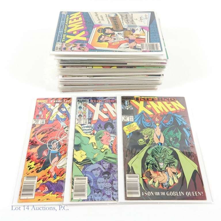 X-Men *#172-299*, Key Issues, MARVEL (+40): X-Men Comics Ranging #172-299, Key Issues, MARVEL (+40). Collection of over 40 X-Men comic books ranging from #172-299 with a long run of #174 to 200. Some Key Issues include: #184 - First appearance 