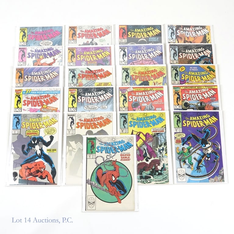 Amazing Spider-Man Ranging #253 - 301, MARVEL (21): Amazing Spider-Man Ranging #253 - 301, MARVEL (21). Amazing Spider-Man comic books ranging from #253-301. Key Issues: #253- First appearance of Richard Fisk as The Rose; #255 - First appearance of Bla