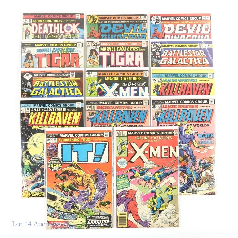 Bronze Era Comics, Key Issues, Marvel (14): Bronze Era Comics, Key Issues, Marvel (14). Collection of 14 Bronze Era comic books including some Key Issues. Key Issues included: Amazing Adventures #1 - Reprint of X-Men #1 (1963),Partial reprint o