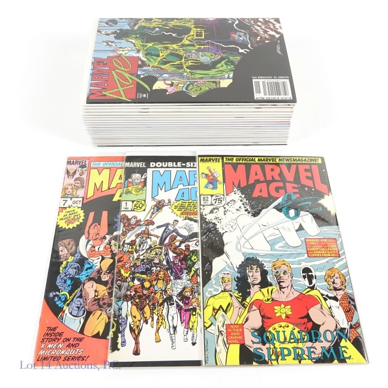 Marvel Age, Key Issues, MARVEL (24): Marvel Age Comic Book Newsmagazines, Key Issues, MARVEL (24). Collection of 24 Marvel Age comic book Newsmagazines including some Key Issues. Key Issues included: Annual #1 - Second appearance of Silv