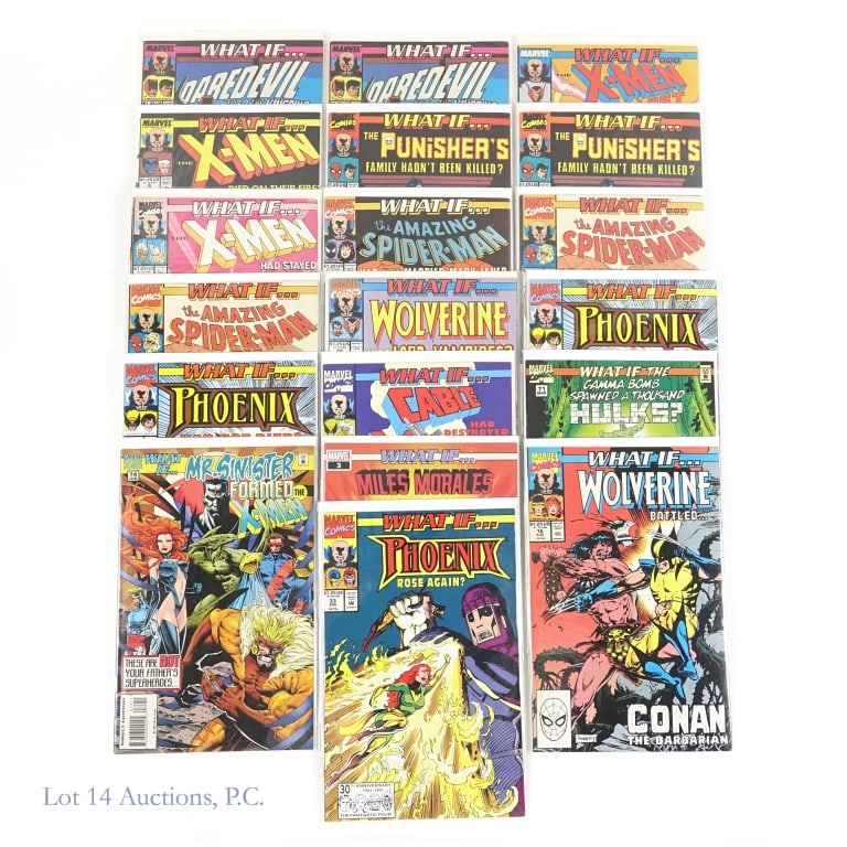What If? Comic Books, Key Issues, MARVEL (19): What If? Comic Books, Key Issues, MARVEL (19). Collection of 19 What If? comic books mainly from the 1989 run including a couple of Key Issues. Key Issues included: #16 - First battle of Wolverine vs 
