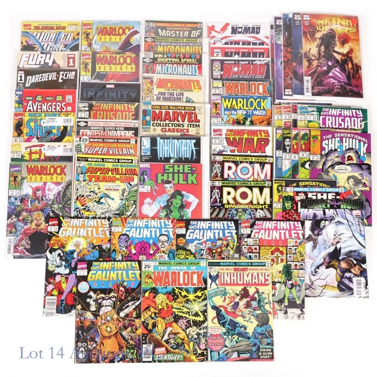 Infinity Gauntlet, Key Issues, MARVEL (+50): Infinity Gauntlet, Key Issues, MARVEL (+50). Collection of over 50 Marvel comic book featuring Infinity titles and other classic Key Issues. Some Key Issues include: Infinity Gauntlet #1, 2, 3, 5 & 6 