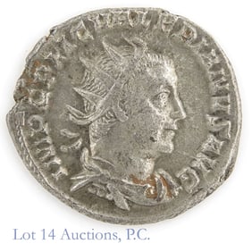 (253 CE) Roman Emp. Valerian I Antoninus Coin (VF)