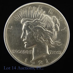 1921 USA Silver Peace Dollar - Key Date (AU)