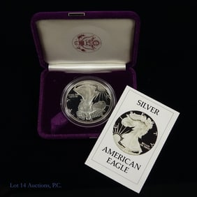 1986-S American Silver Eagle Proof $1 in OGP